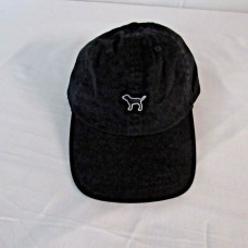 Victoria&apos;s Secret PINK Dog Logo Embroidered Hat Cap Adjustable Black/White NWOT 667542590538 eb-10899301